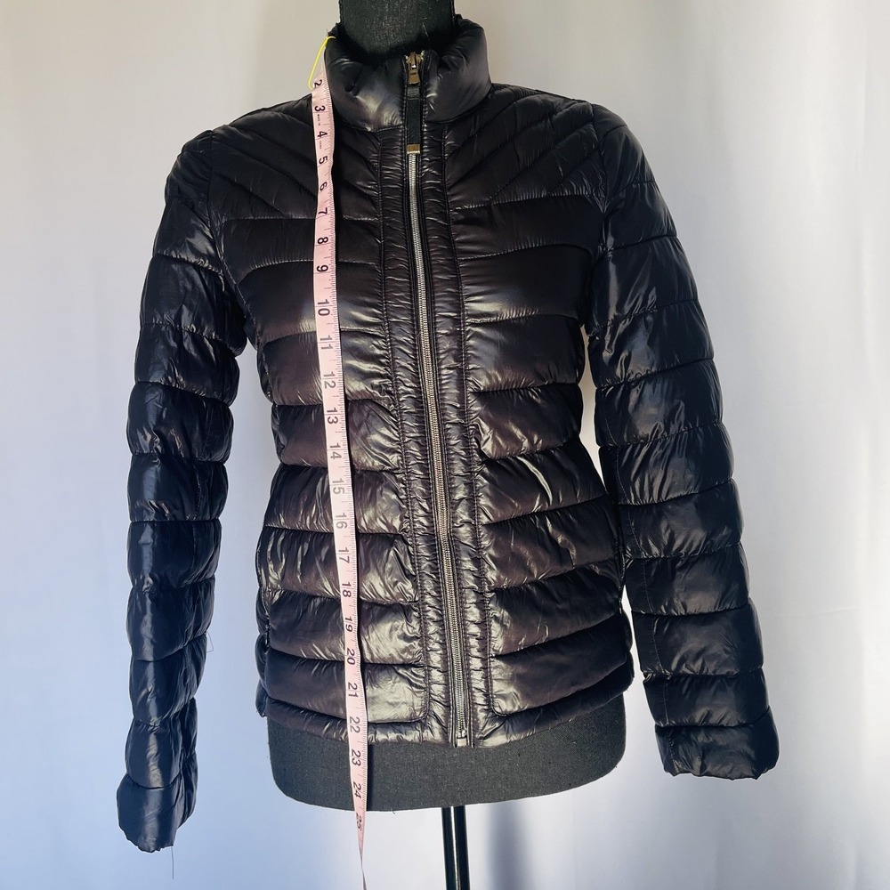 GAP Lightweight Puffer Down Winter Jacket Full Zip Black Womens XS Outdoor - Picture 2 of 6